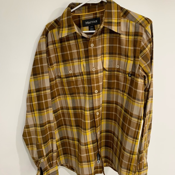 Yellow and brown plaid shirt Clearance